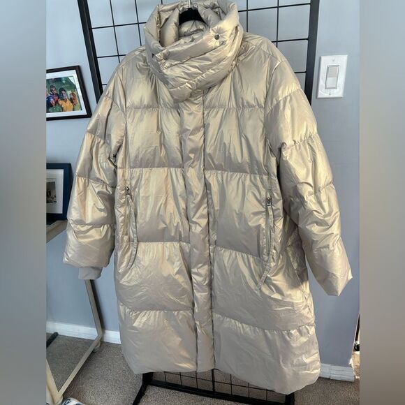 S. Deer/Concepts Gold Goose Down Puffer Coat NWT - Picture 7 of 13